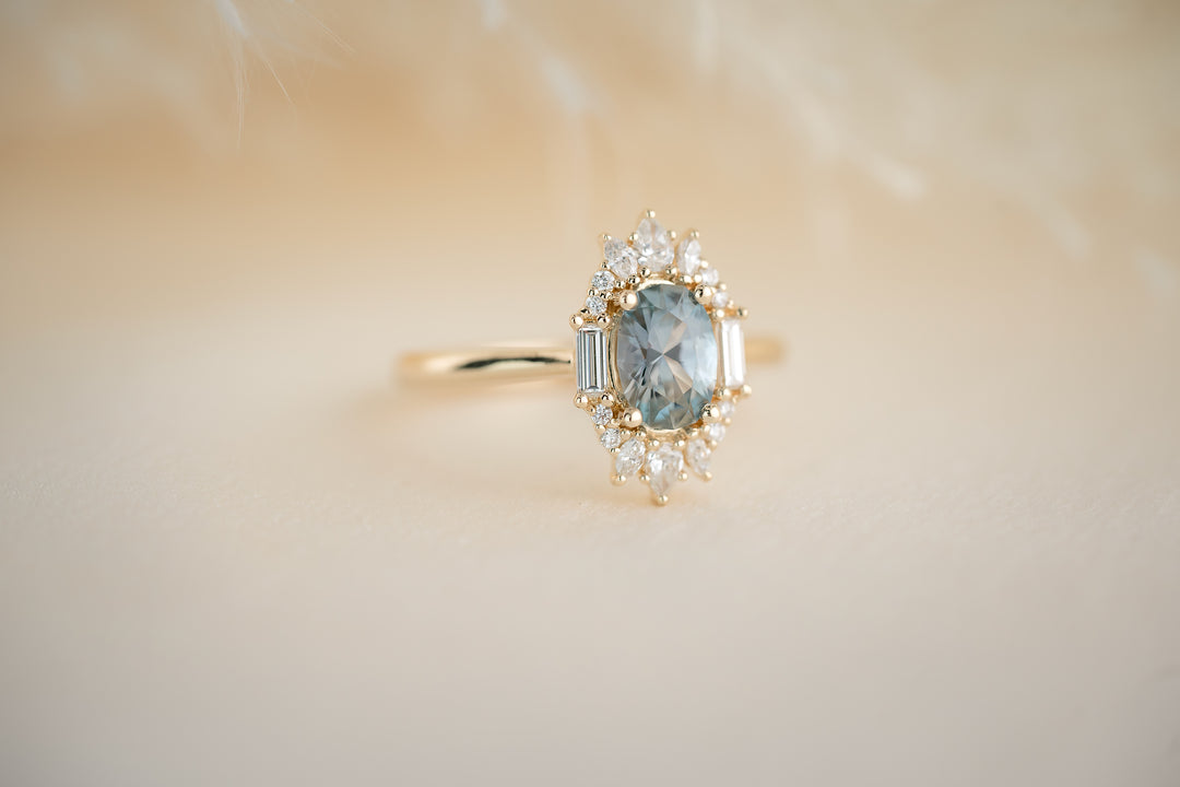 The Georgia 0.94 CT Pastel Blue Sapphire Ring