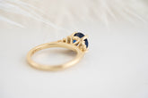 The Maeve Ring | 1.87 CT Round Royal Blue Sapphire Ring - Lavender Creek Gems 