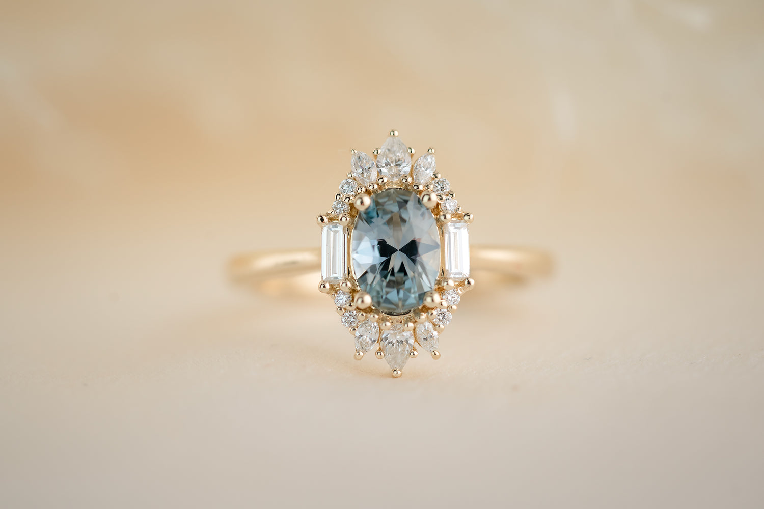 The Georgia 0.94 CT Pastel Blue Sapphire Ring - Lavender Creek Gems 