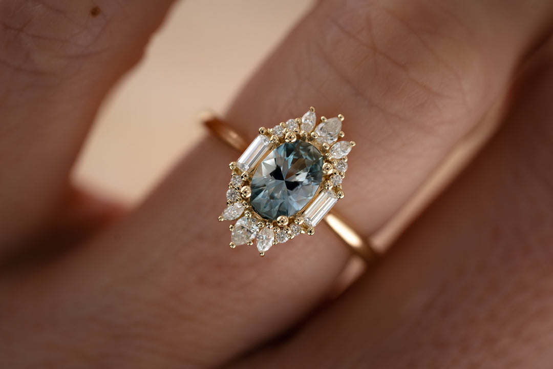 The Georgia 0.94 CT Pastel Blue Sapphire Ring