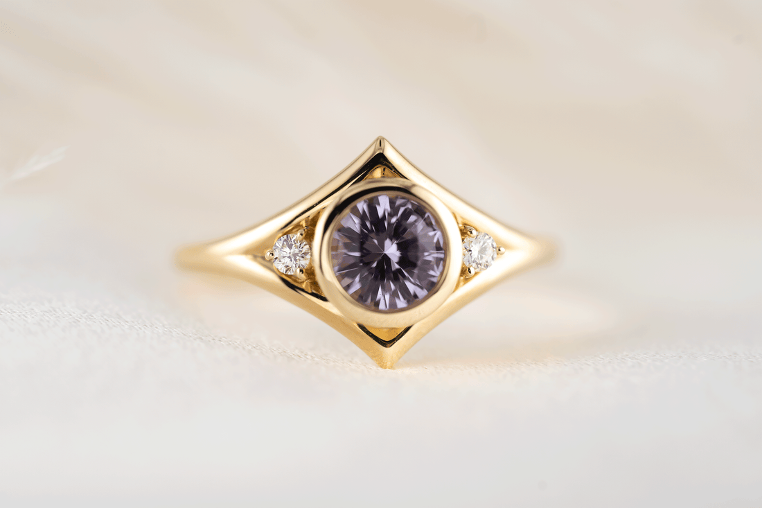 The Roxy Ring | 0.80 CT Round Lavender Sapphire - Lavender Creek Gems