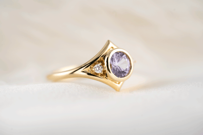 The Roxy Ring | 0.80 CT Round Lavender Sapphire