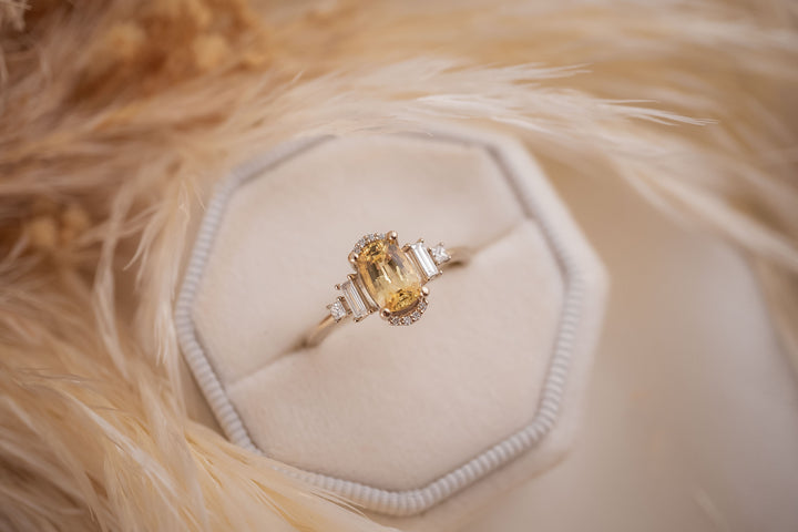 The Sura 0.97 CT Yellow Sapphire Ring