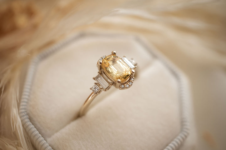 The Sura 0.97 CT Yellow Sapphire Ring