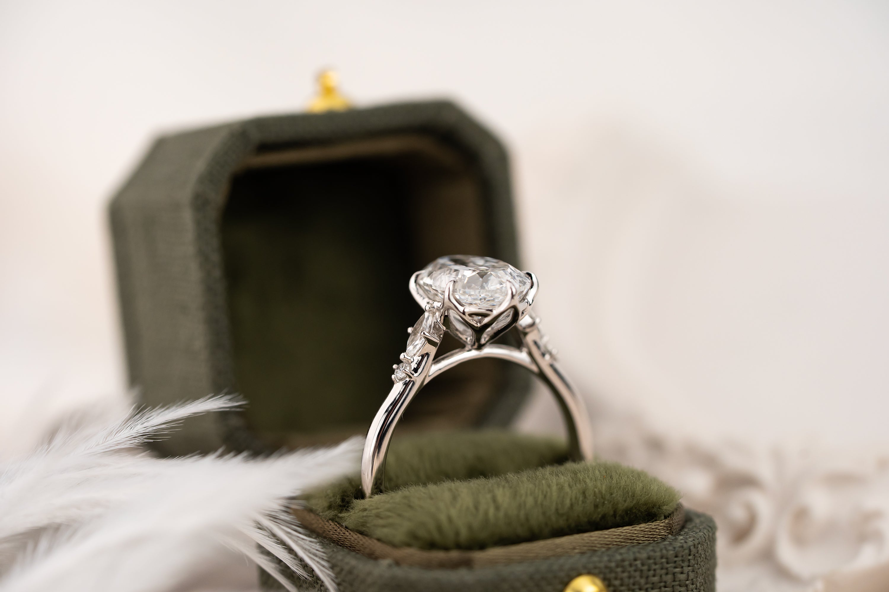 The Skye Ring | 3.22 CT Oval Rose Cut Diamond - Lavender Creek Gems 