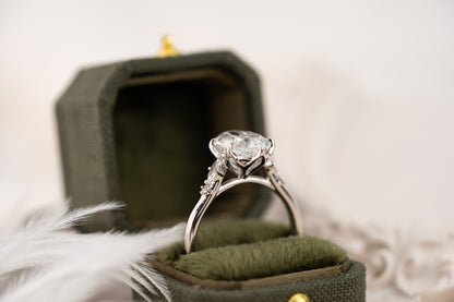 The Skye Ring | 3.22 CT Oval Rose Cut Diamond - Lavender Creek Gems 