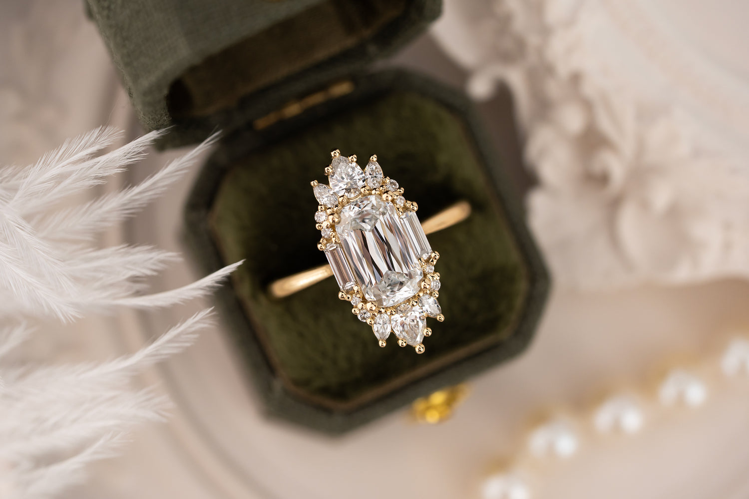 The Georgia Ring | 2 CT Crisscut Cushion Diamond - Lavender Creek Gems 