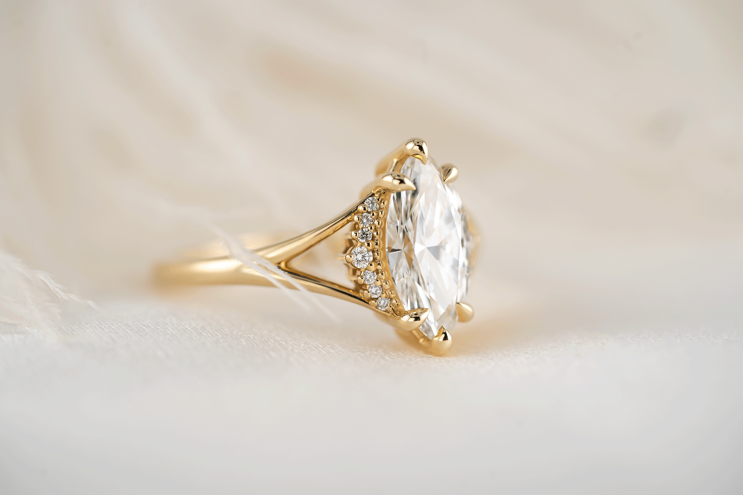 The Serendipity Ring | Marquise Diamond - Lavender Creek Gems 