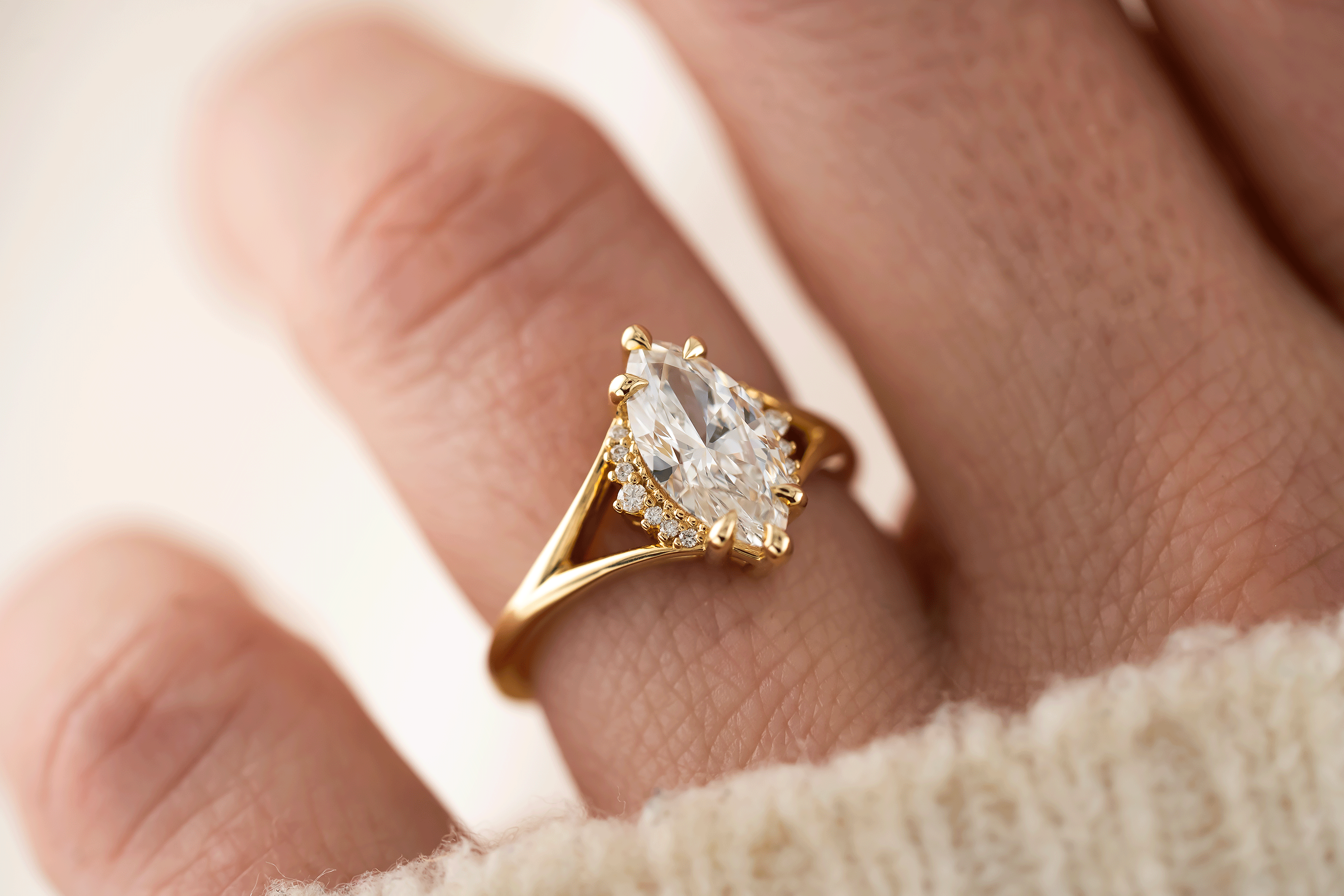 The Serendipity Ring | Marquise Diamond - Lavender Creek Gems 