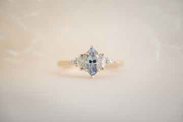 The Maeve 0.65 CT Marquise Periwinkle Sapphire Ring - Lavender Creek Gems 