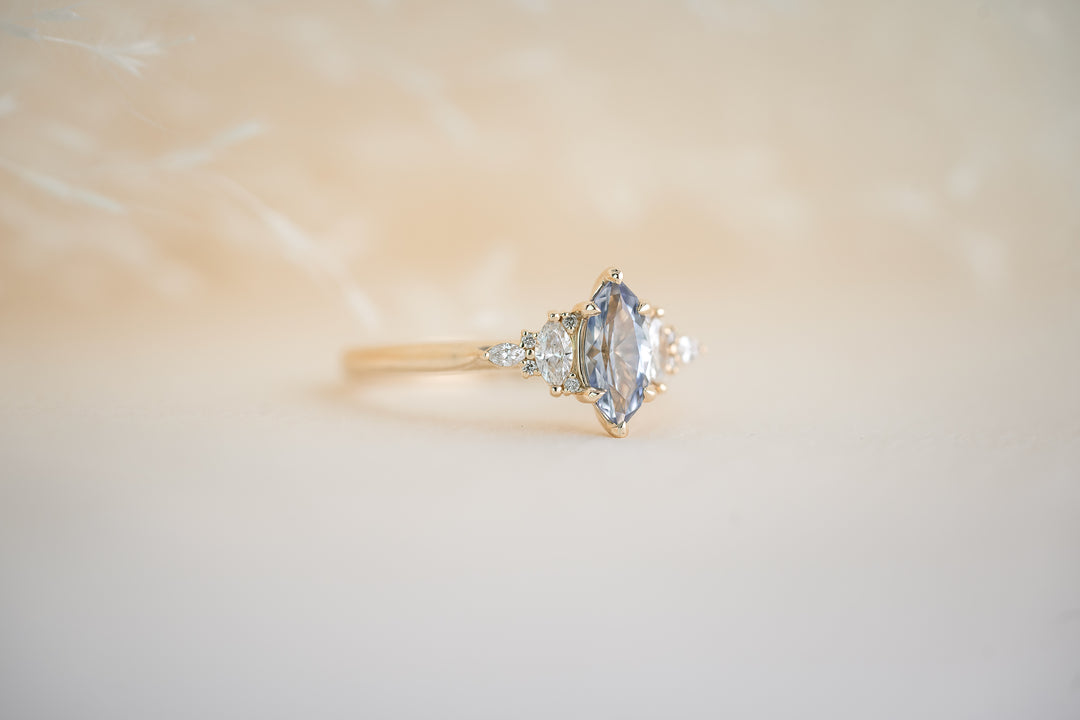 The Maeve 0.65 CT Marquise Periwinkle Sapphire Ring