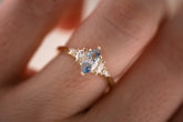 The Maeve 0.65 CT Marquise Periwinkle Sapphire Ring - Lavender Creek Gems 