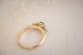 The Maeve 0.65 CT Round Green Sapphire Ring - Lavender Creek Gems 