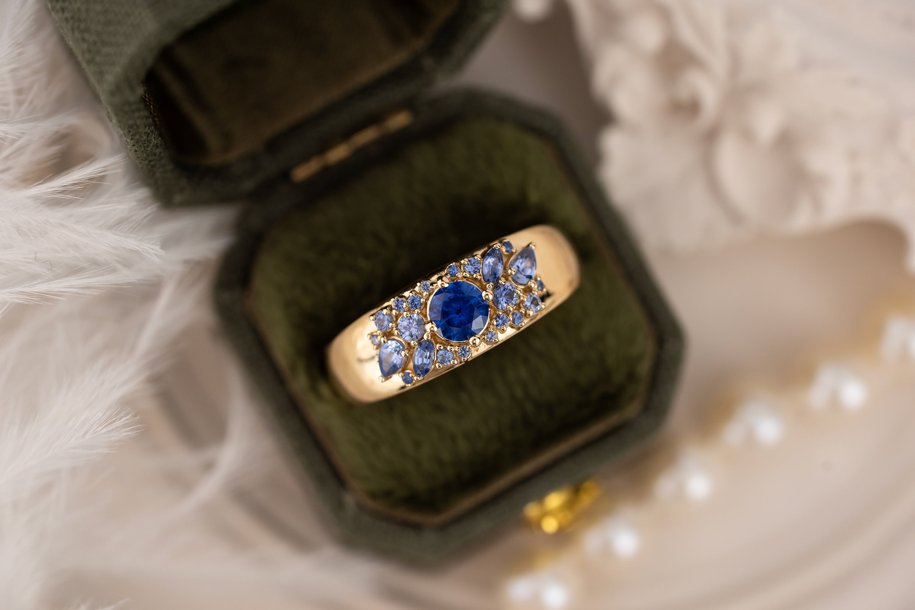 The Bejeweled Ring | Blue Sapphire - Lavender Creek Gems 