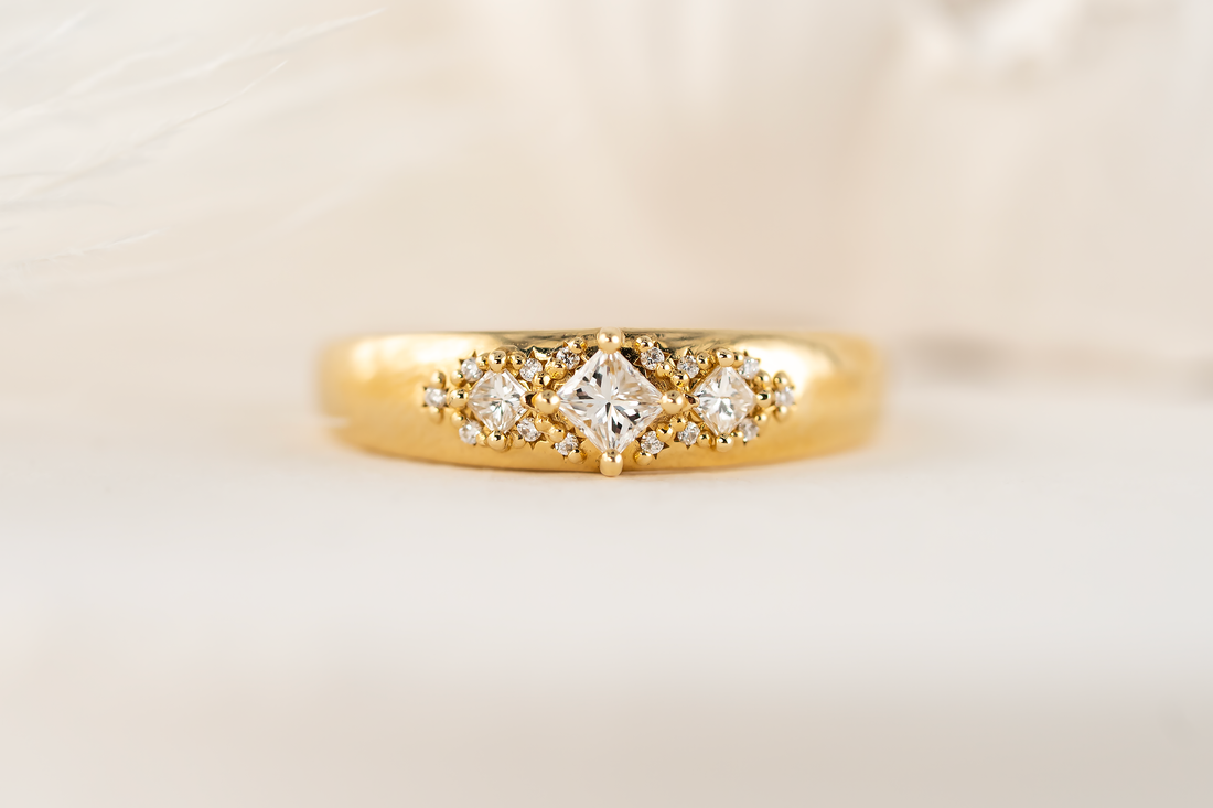 The Astral Ring | Princess Cut Diamond - Lavender Creek Gems 