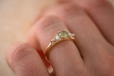 The Maeve 0.65 CT Round Green Sapphire Ring - Lavender Creek Gems 