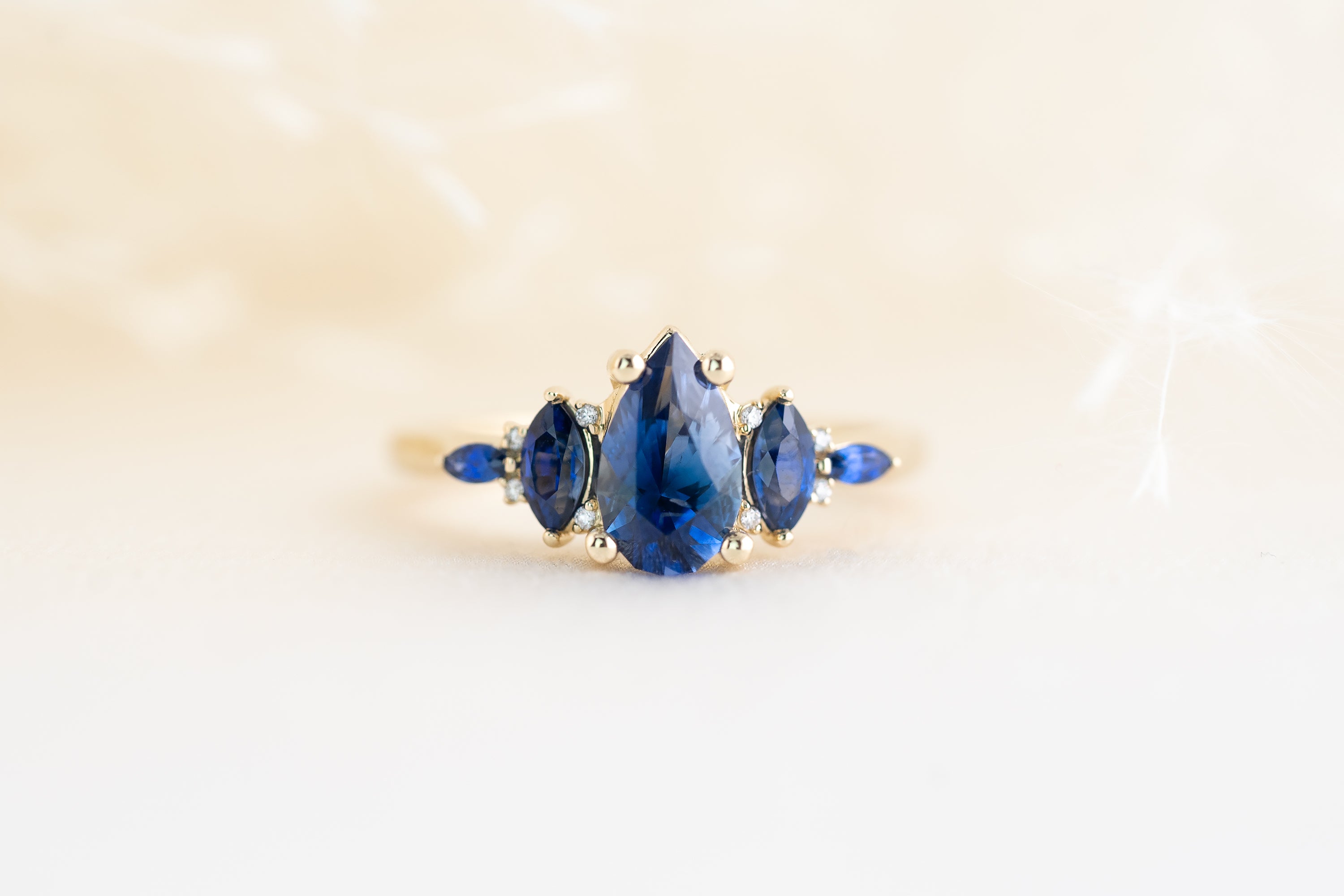 The Maeve 1.1 CT Pear Blue Sapphire Ring – Lavender Creek Gems