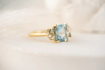 The Fleur Ring | 2.08 CT Radiant Aquamarine - Lavender Creek Gems 