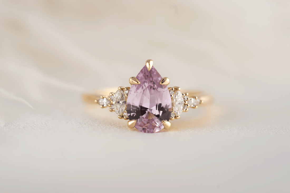 The Maeve Ring | 1.96 CT Pear Pink Sapphire - Lavender Creek Gems