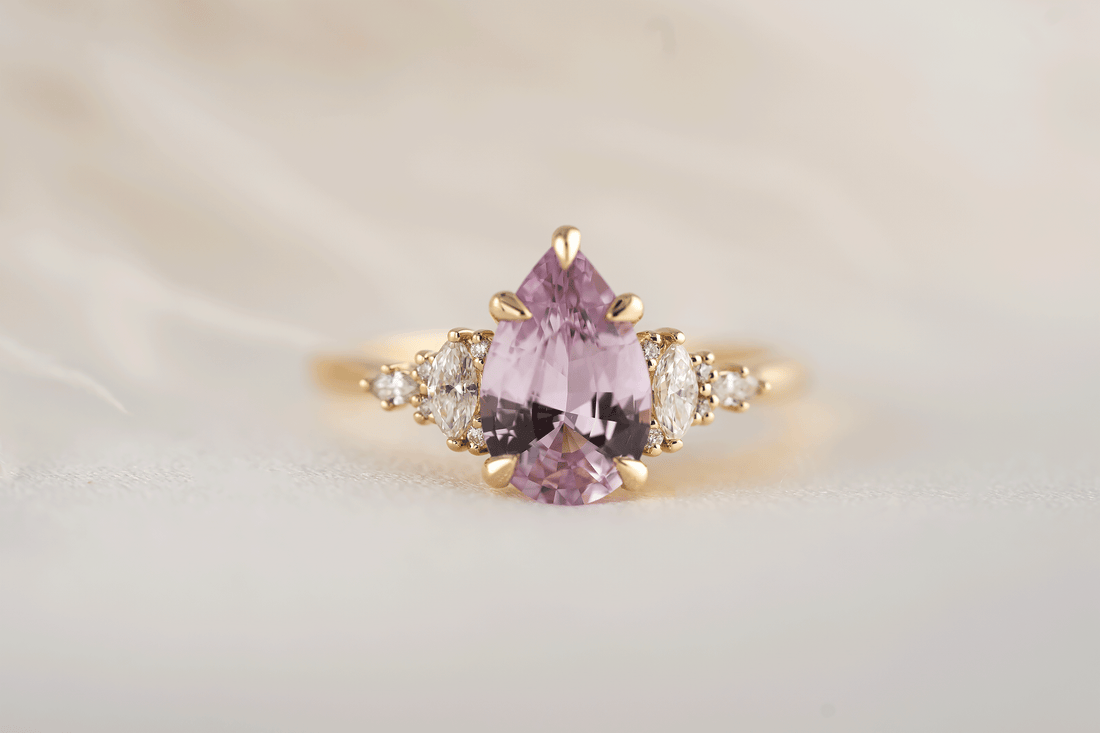 The Maeve Ring | 1.96 CT Pear Pink Sapphire