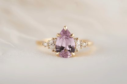 The Maeve Ring | 1.96 CT Pear Pink Sapphire