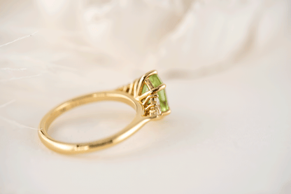 The Maeve Ring | 1.67 CT Elongated Hexagon Mint Green Tourmaline