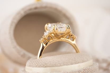 The Maeve Ring | 4.05 CT Elongated Cushion Diamond - Lavender Creek Gems 