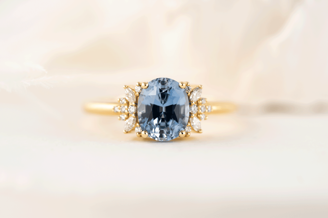 The Reverie Ring | 2.28 CT Oval Blue Sapphire