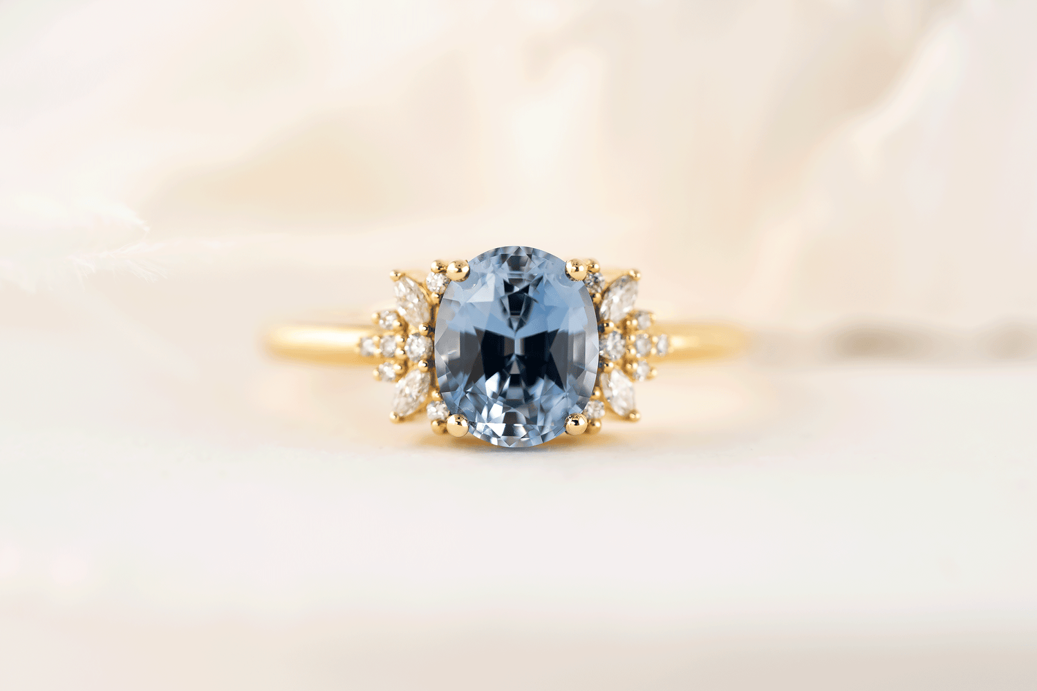 The Reverie Ring | 2.28 CT Oval Blue Sapphire - Lavender Creek Gems 