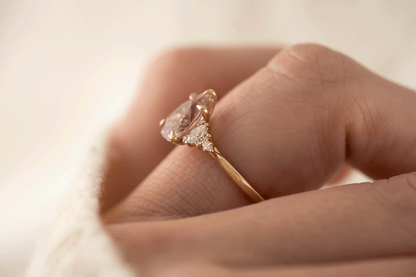 The Maeve Ring | 1.96 CT Pear Pink Sapphire