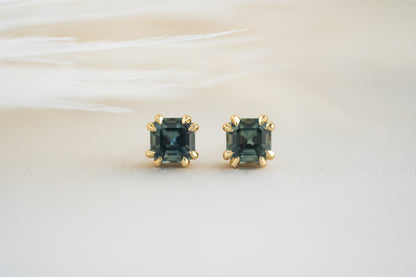 Embrace Stud Earrings - Montana Sapphire - Lavender Creek Gems 