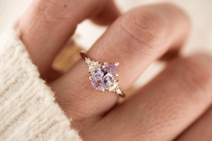 The Maeve Ring | 1.96 CT Pear Pink Sapphire