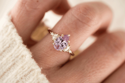 The Maeve Ring | 1.96 CT Pear Pink Sapphire