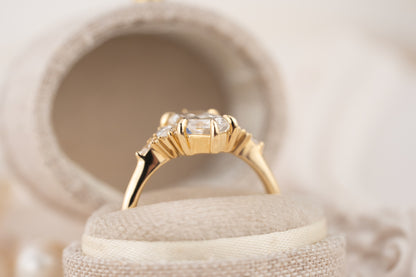 The Low Maeve Ring | 2 CT Elongated Hexagon Diamond - Lavender Creek Gems 