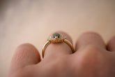 The Eleanor 1.46 CT Marquise Green Sapphire Ring - Lavender Creek Gems 