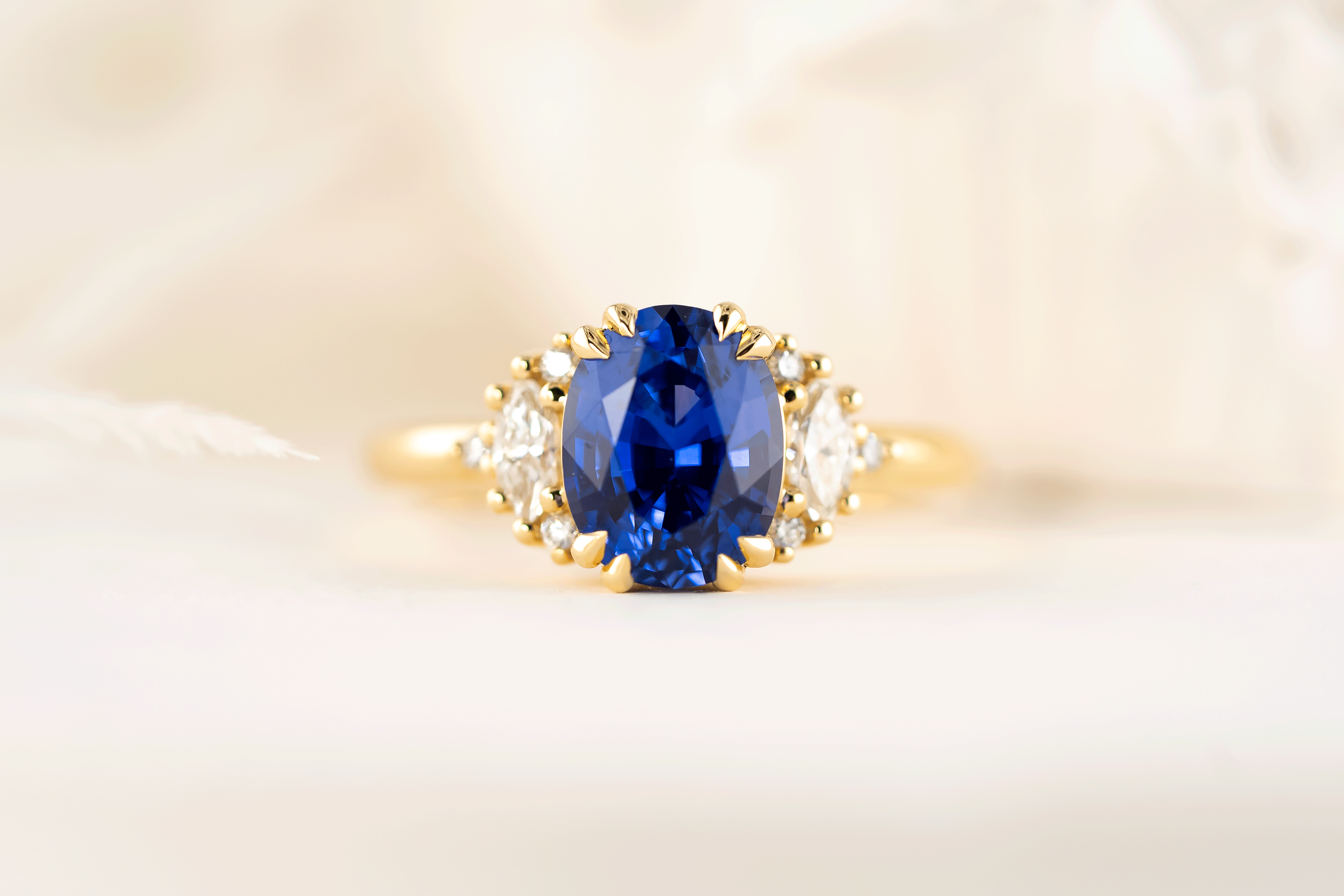 The Maren Ring | 2.6 CT Royal Blue Oval Sapphire - Lavender Creek Gems 