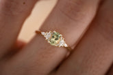 The Maeve 0.80 CT Oval Mint Green Sapphire Ring - Lavender Creek Gems 
