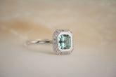The Satine 1.57 CT Seafoam Tourmaline Ring - Lavender Creek Gems 