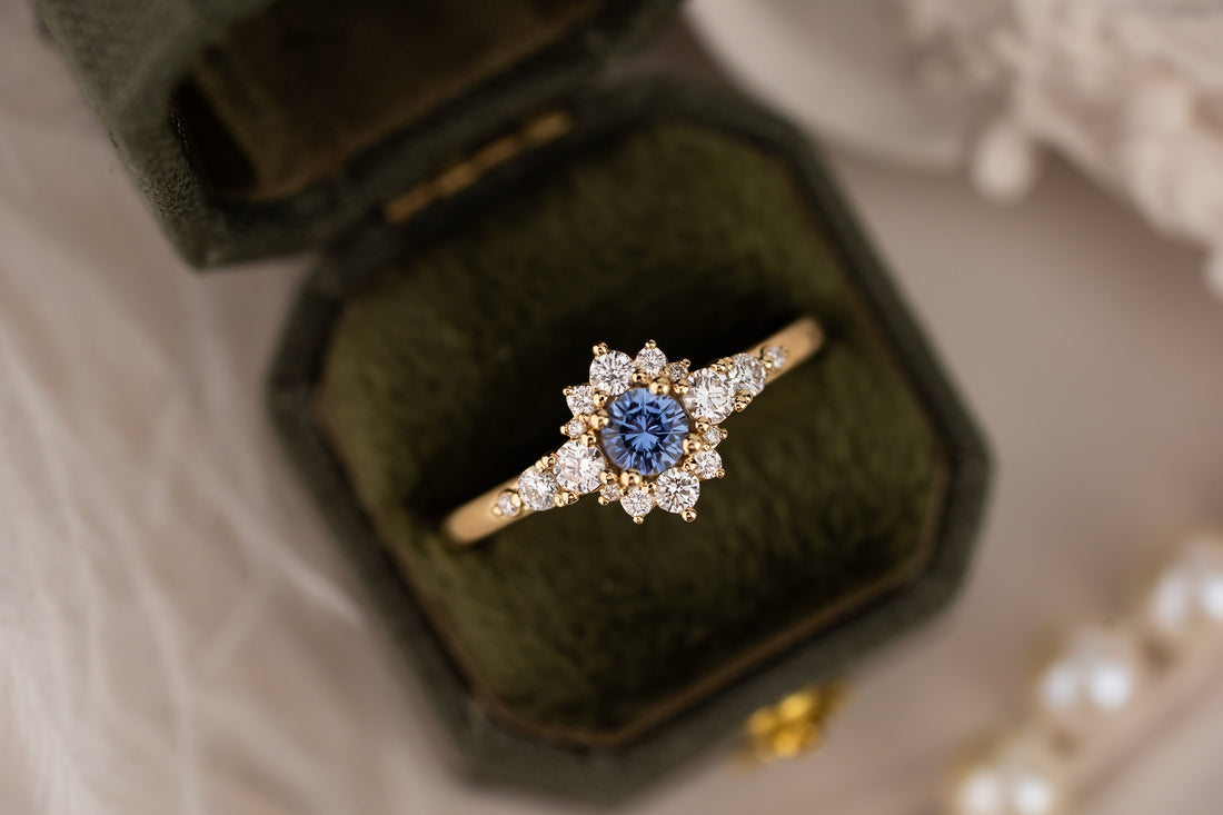 The Bloom Ring | Blue Sapphire - Lavender Creek Gems 