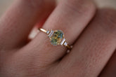 The Sura 1.02 CT Oval Montana Parti Sapphire Ring - Lavender Creek Gems 