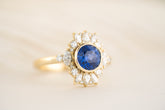 The Lace Ring | 1.46 CT Round Royal Blue Sapphire - Lavender Creek Gems 