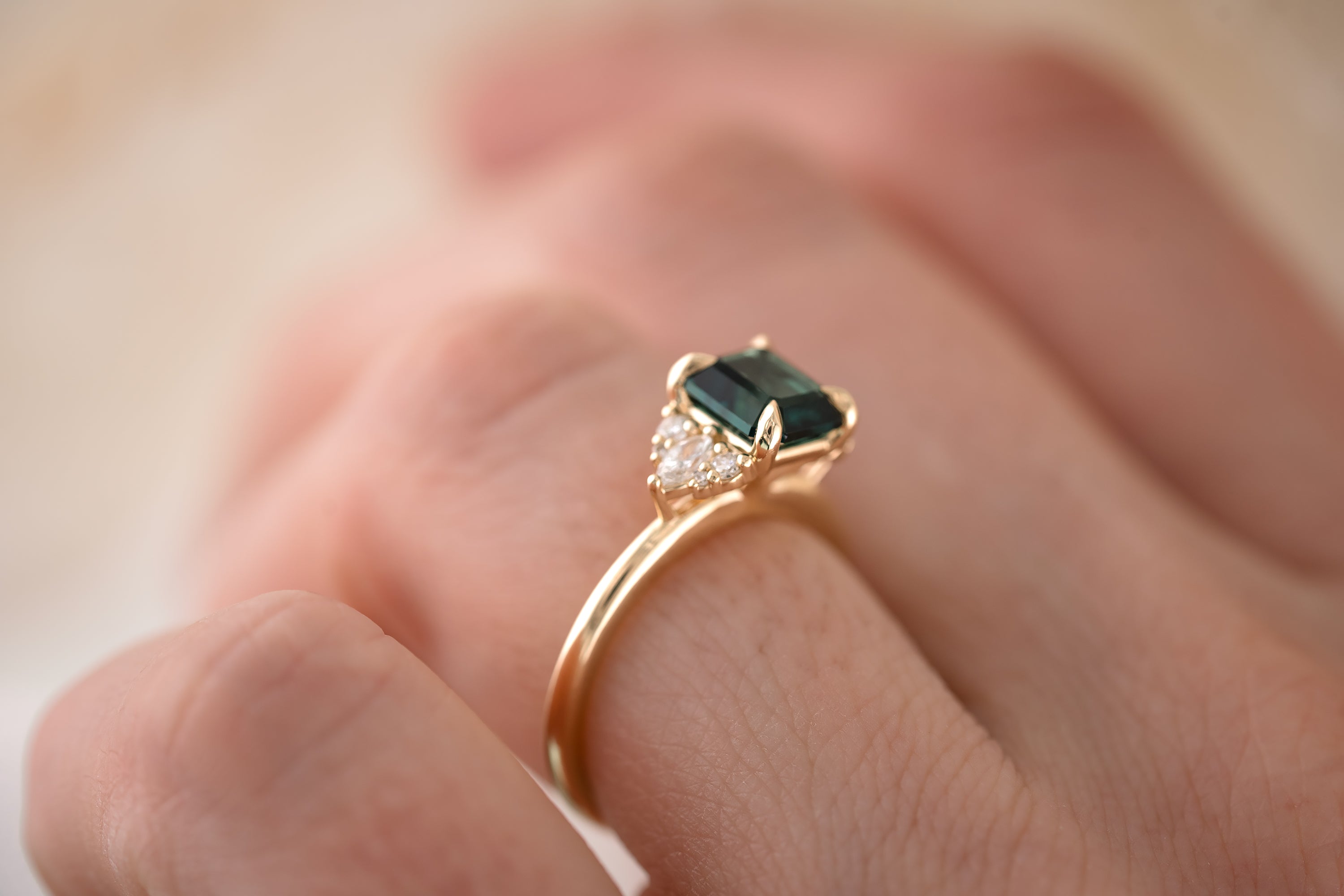The Aya 1.56 CT Indicolite Ring - Lavender Creek Gems 
