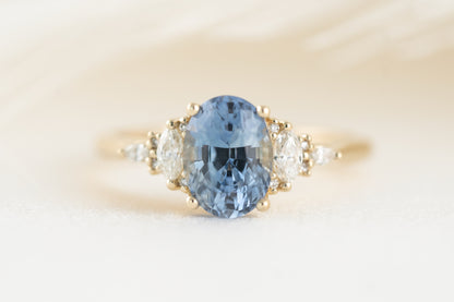 The Maeve Ring | 2.24 CT Oval Blue Sapphire - Lavender Creek Gems 