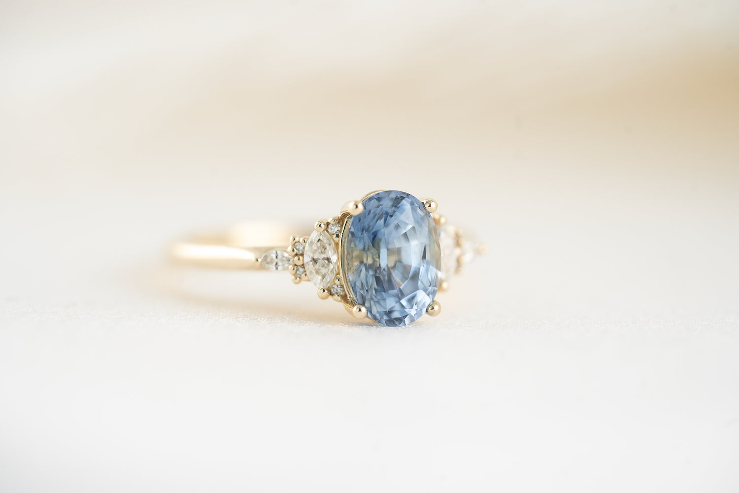 The Maeve Ring | 2.24 CT Oval Blue Sapphire - Lavender Creek Gems 