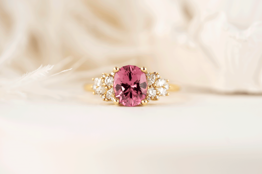 The Rosalie Ring | 2 CT Oval Pink Spinel - Lavender Creek Gems 