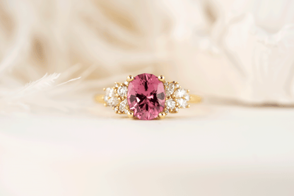 The Rosalie Ring | 2 CT Oval Pink Spinel - Lavender Creek Gems 