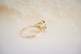 The Sura 2.42 CT Oval Apple Green Sapphire Ring - Lavender Creek Gems 