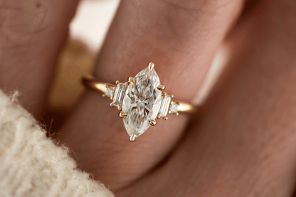 The Mira Ring | Marquise Diamond (High Set)