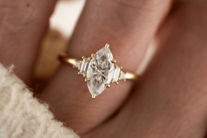 The Mira Ring | Marquise Diamond (High Set)