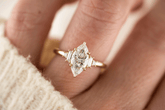 The Mira Ring | 1.5 CT Marquise Diamond - Lavender Creek Gems 